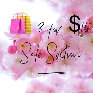 🛍3 for $15 Sale Check back for new items!